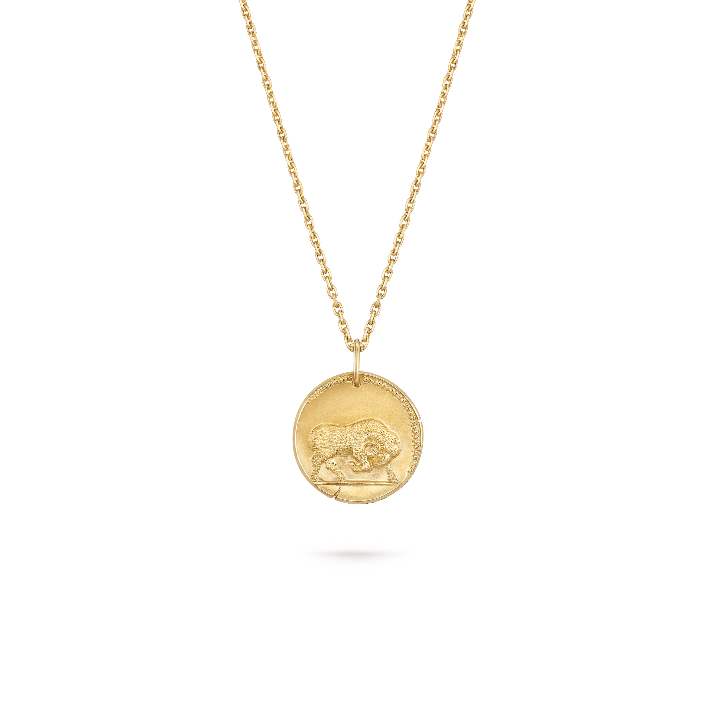 V*N CL*F arpels zodiaque medal arietis (aries) - yellow gold vcarp7sq00